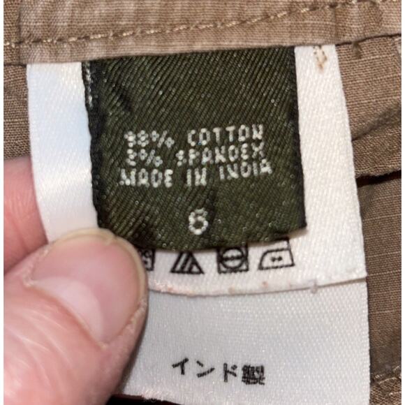 Eddie Bauer Mercer Fit Chino Shorts Womens 6 Brown 4116 - Picture 3 of 7